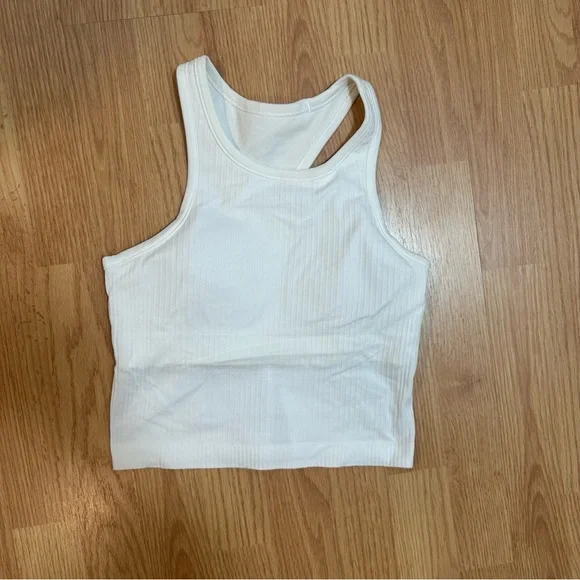 Lululemon Ebb to Street Racerback Crop Tank Size 4 White - Picture 5 of 10